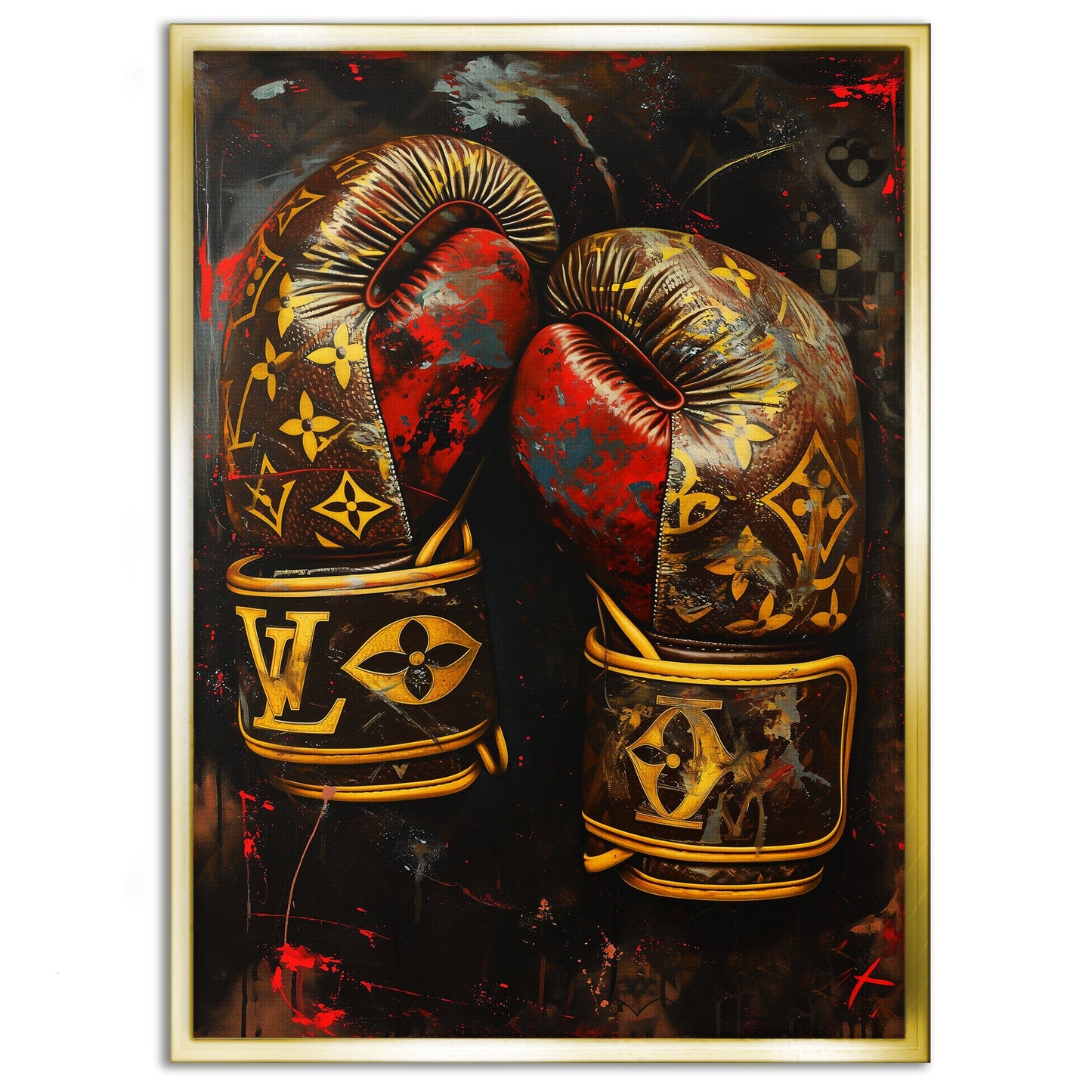 Luxury Boxing Gloves - Pop Art Canvas Print