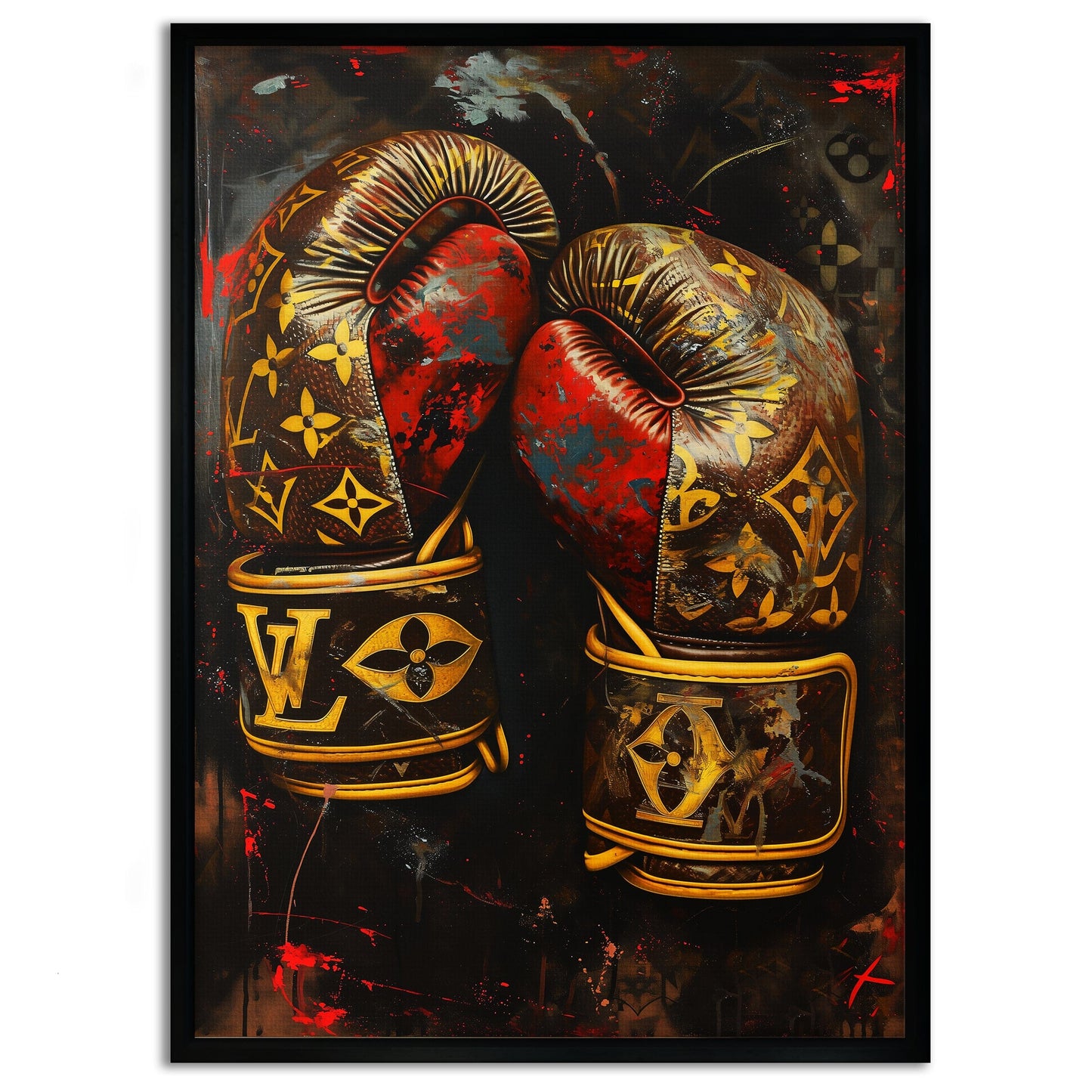 Luxury Boxing Gloves - Pop Art Canvas Print