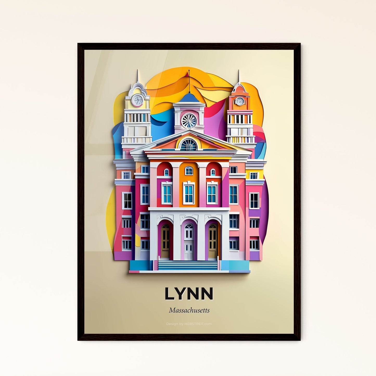 Vivid Lynn, Massachusetts - a building with a clock on the top of it