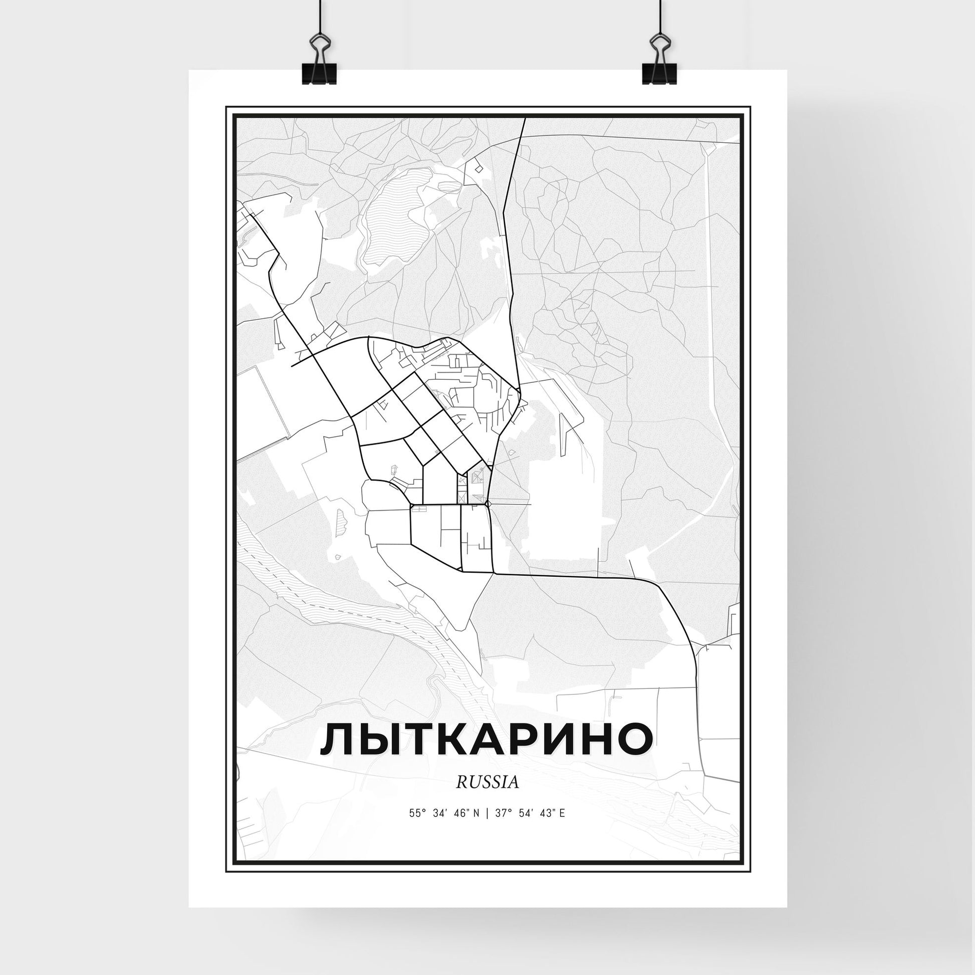 Lytkarino Russia - Premium City Map Poster