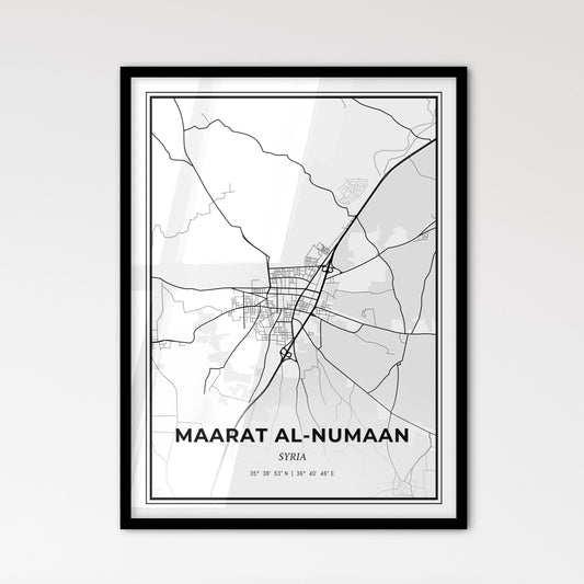 Maarat al-Numaan Syria - Scandinavian Style City Map for Modern Home Decor