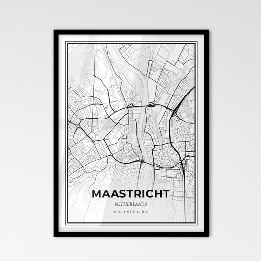  Maastricht Netherlands - Scandinavian Style City Map for Modern Home Decor