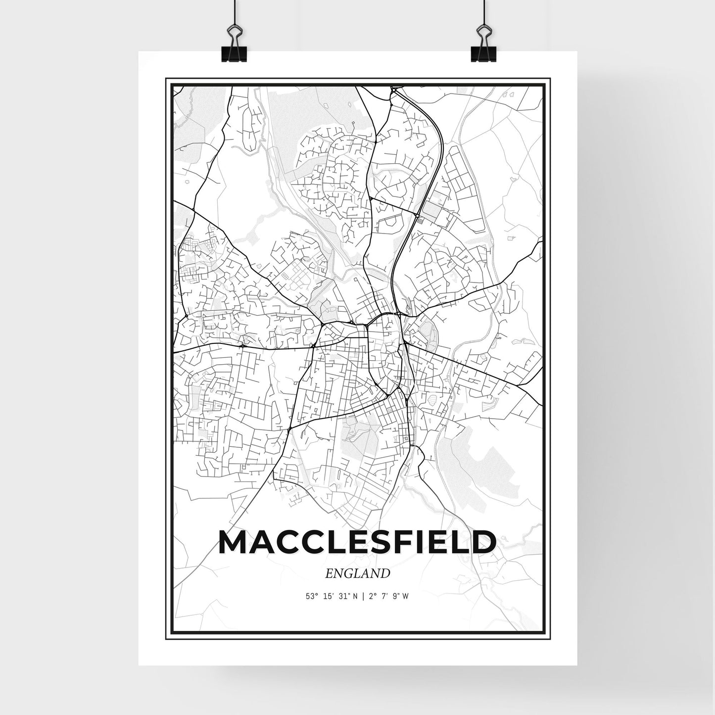 Macclesfield England - Premium City Map Poster