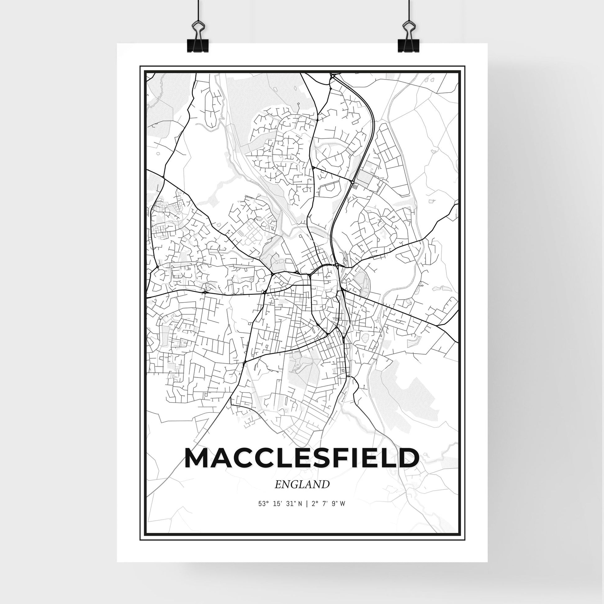 Macclesfield England - Premium City Map Poster