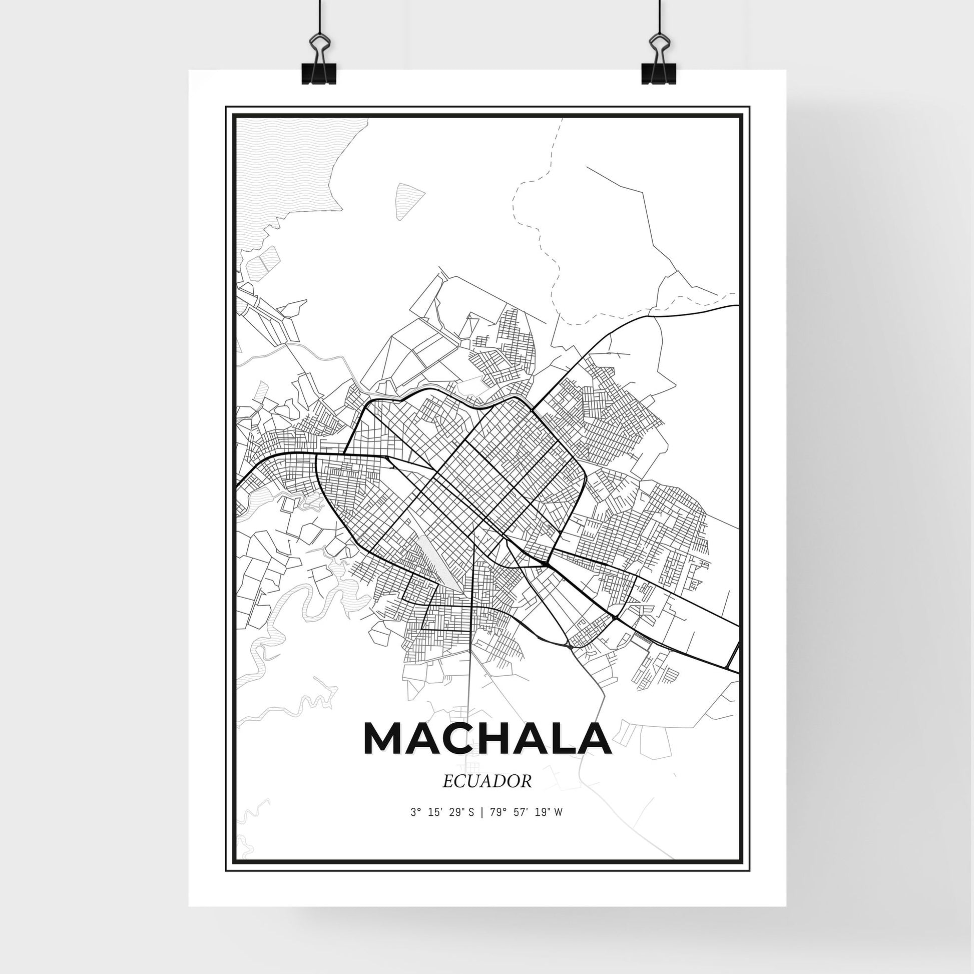 Machala Ecuador - Premium City Map Poster