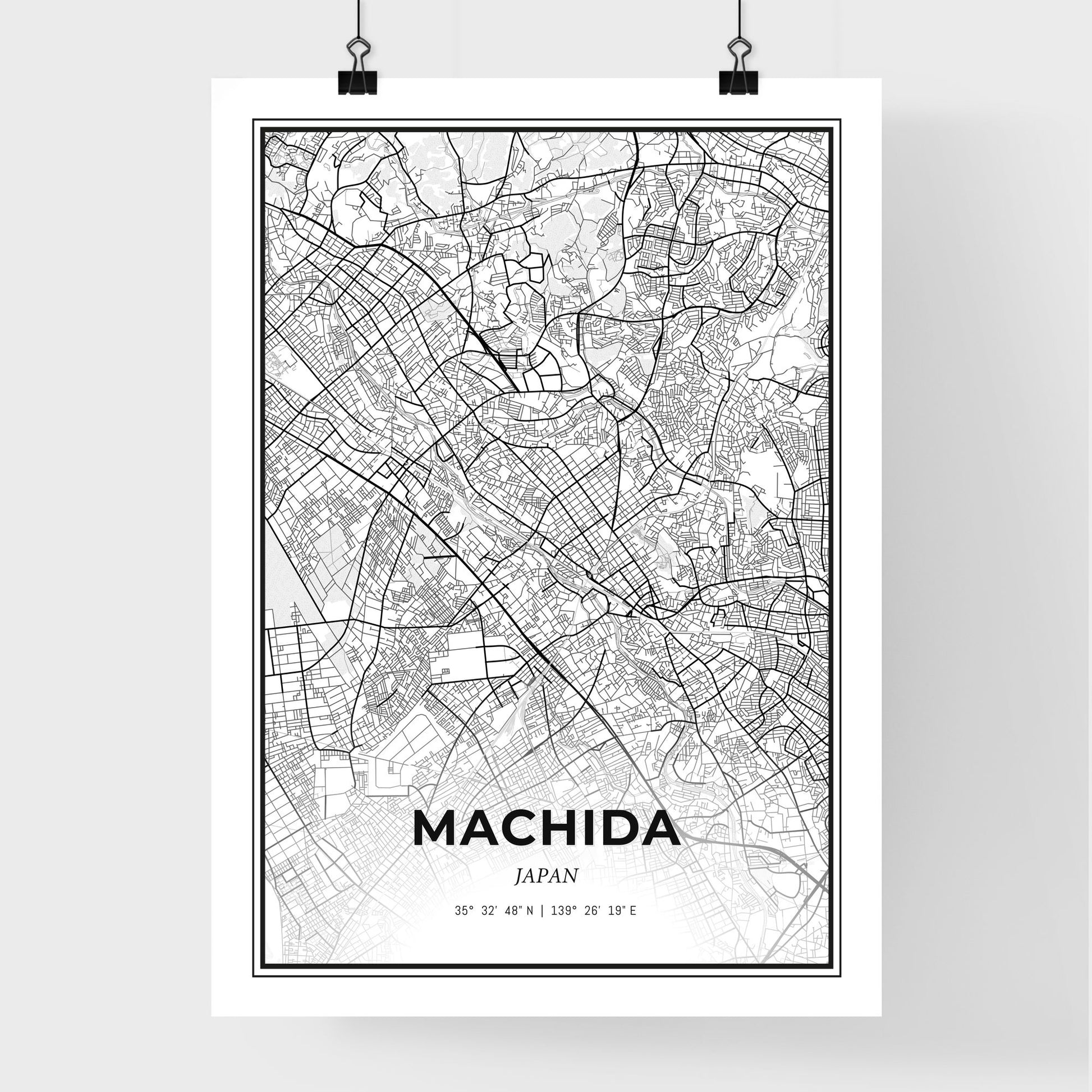 Machida Japan - Premium City Map Poster