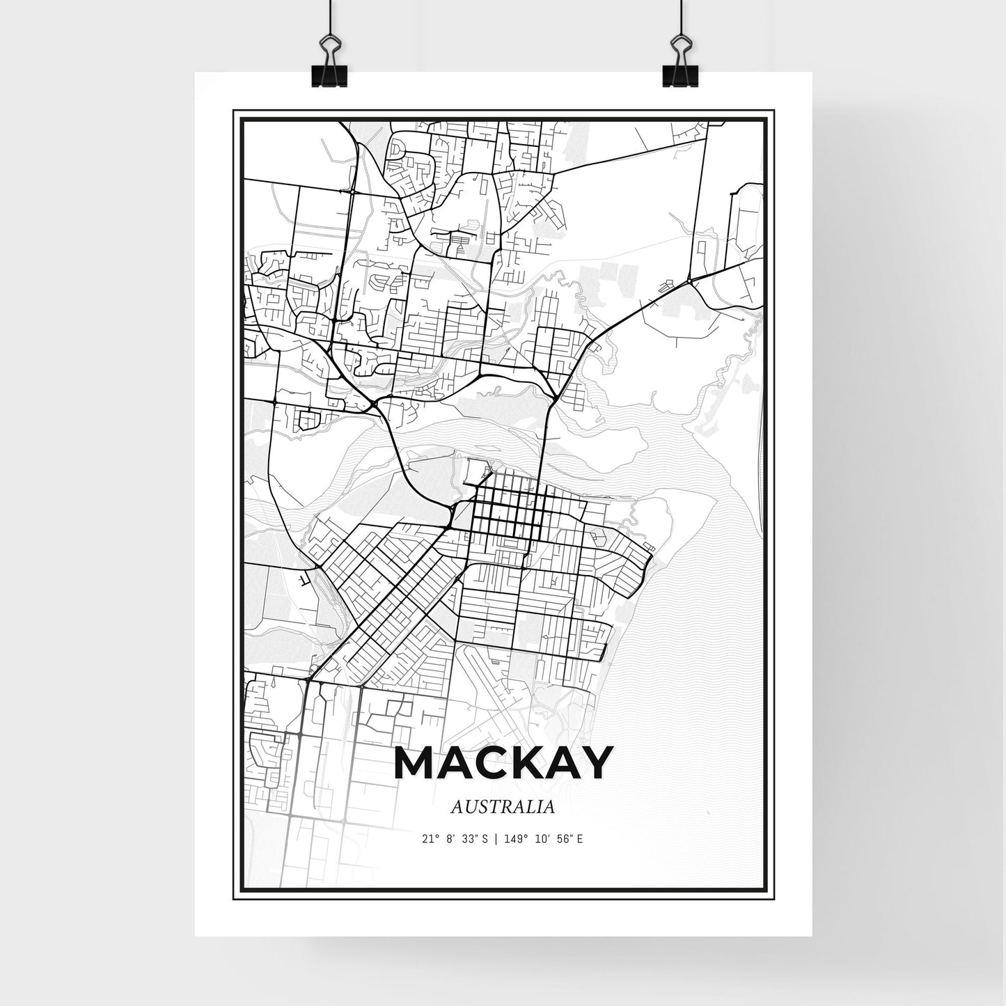 Mackay Australia - Premium City Map Poster