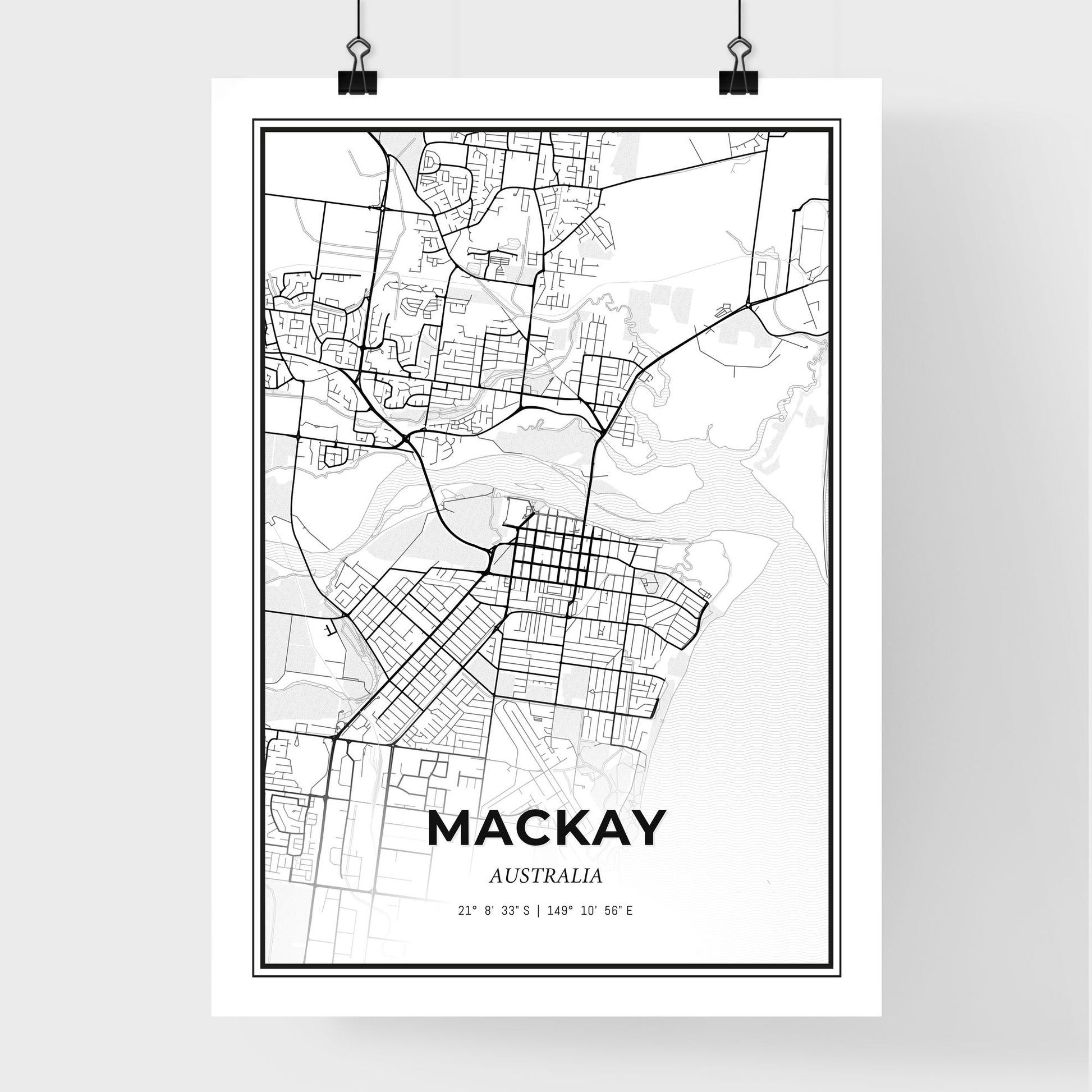 Mackay Australia - Premium City Map Poster