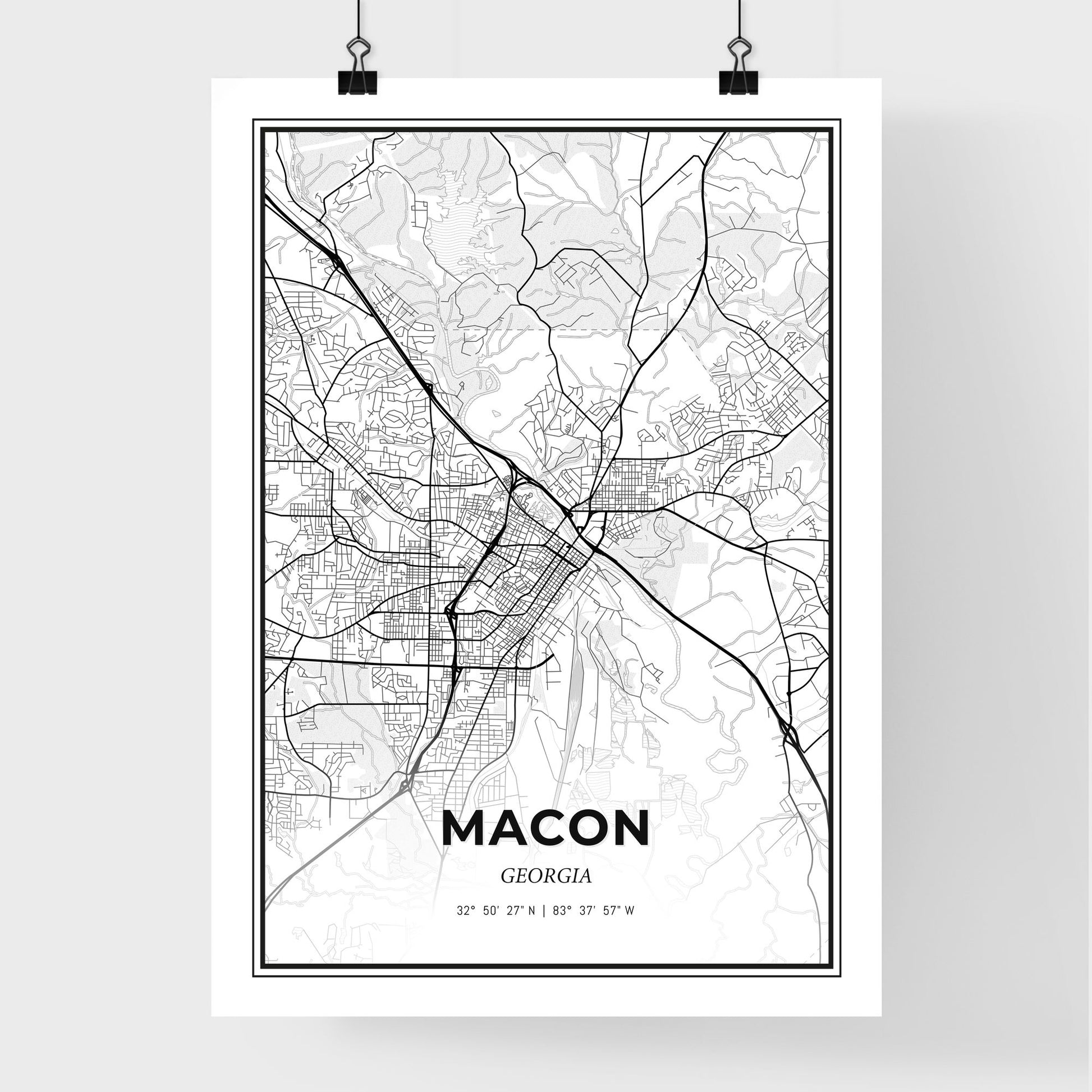 Macon Georgia - Premium City Map Poster