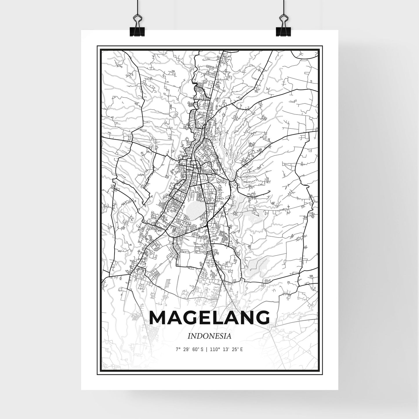 Magelang Indonesia - Premium City Map Poster