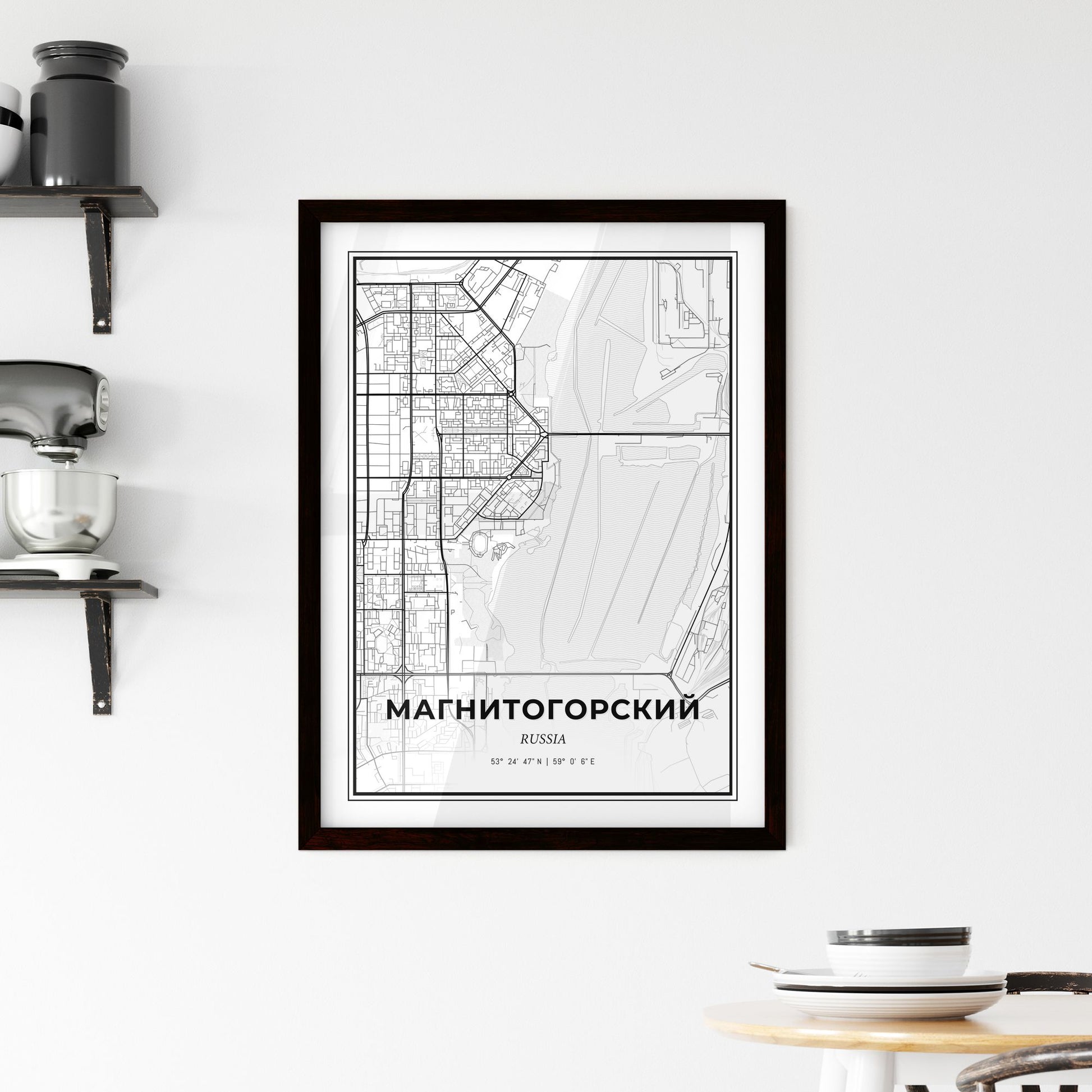 Magnitogorsk Russia - Minimal City Map