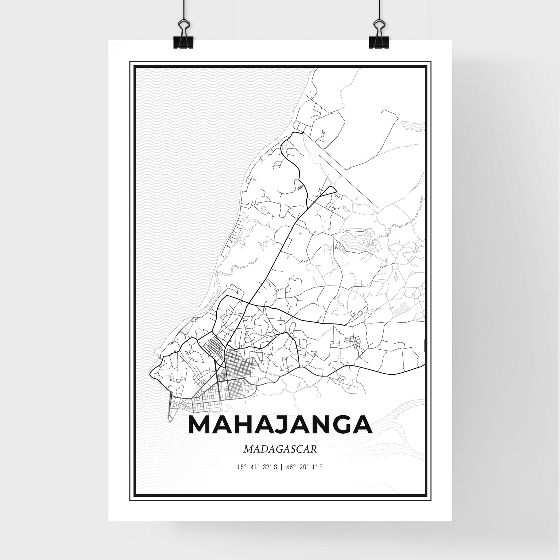 Mahajanga Madagascar - Premium City Map Poster