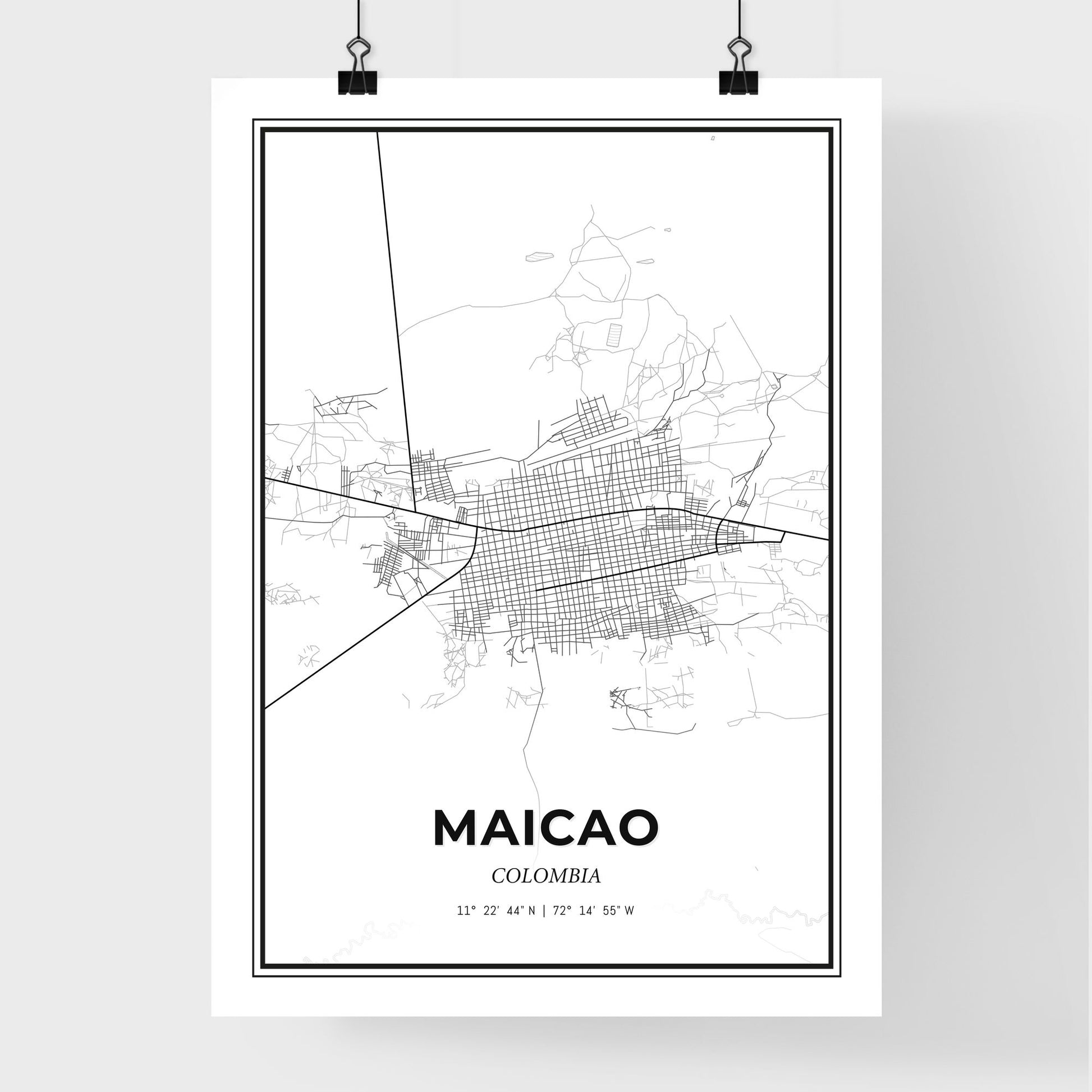 Maicao Colombia - Premium City Map Poster