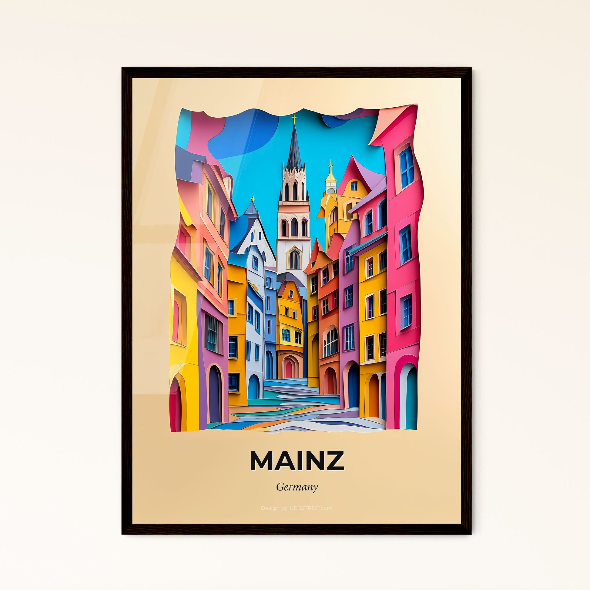 Vivid Mainz, Germany - a city with a clock tower