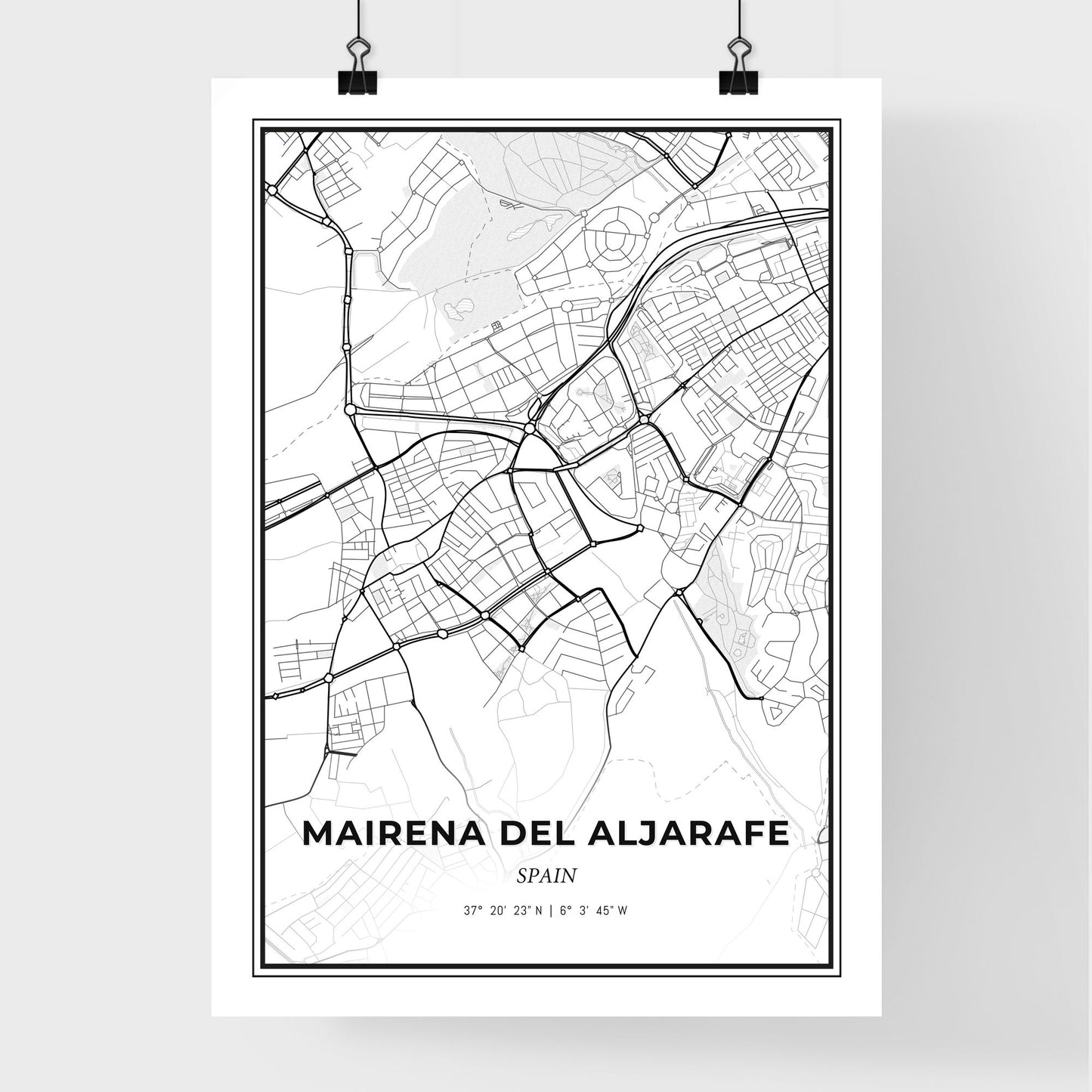 Mairena del Aljarafe Spain - Premium City Map Poster