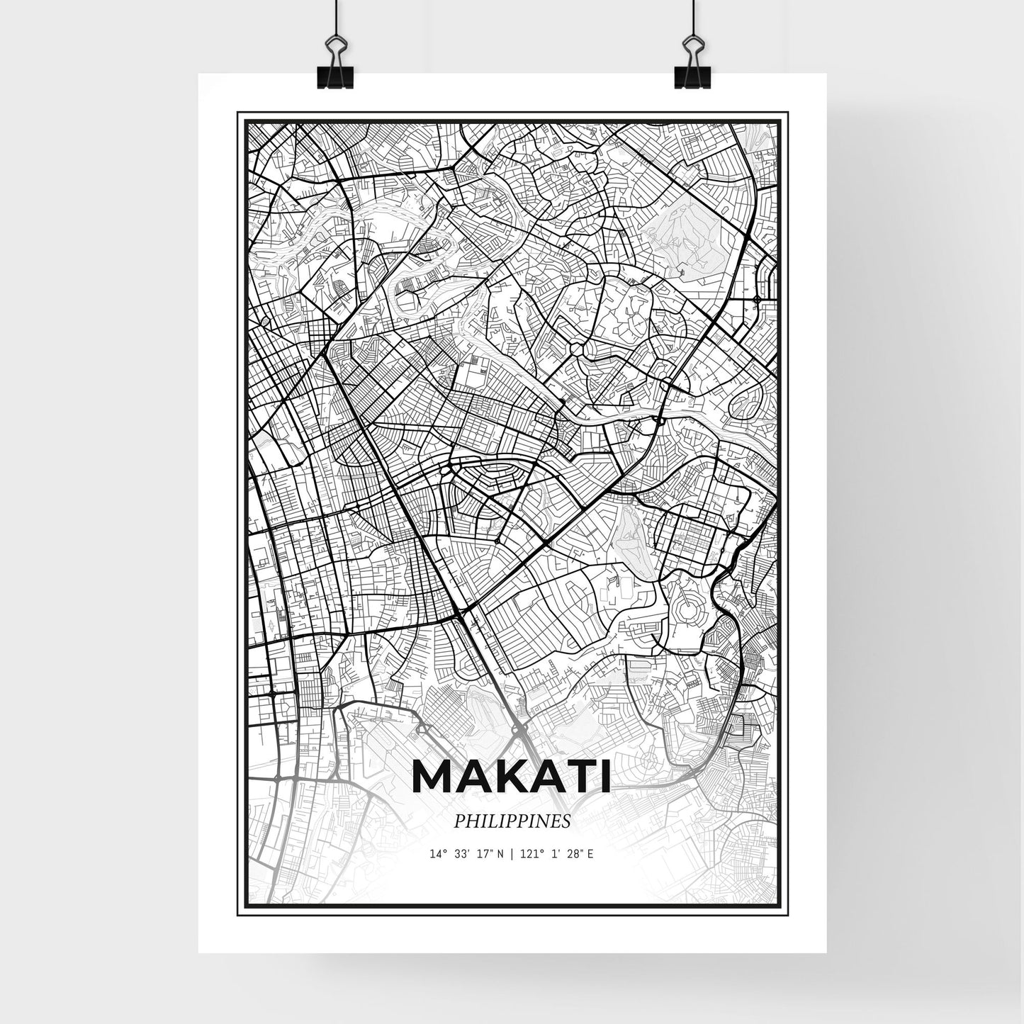 Makati Philippines - Premium City Map Poster