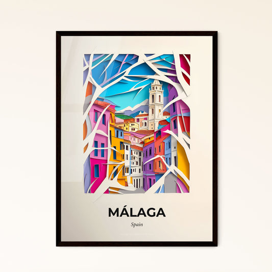 Vivid Málaga, Spain - a city with a clock tower