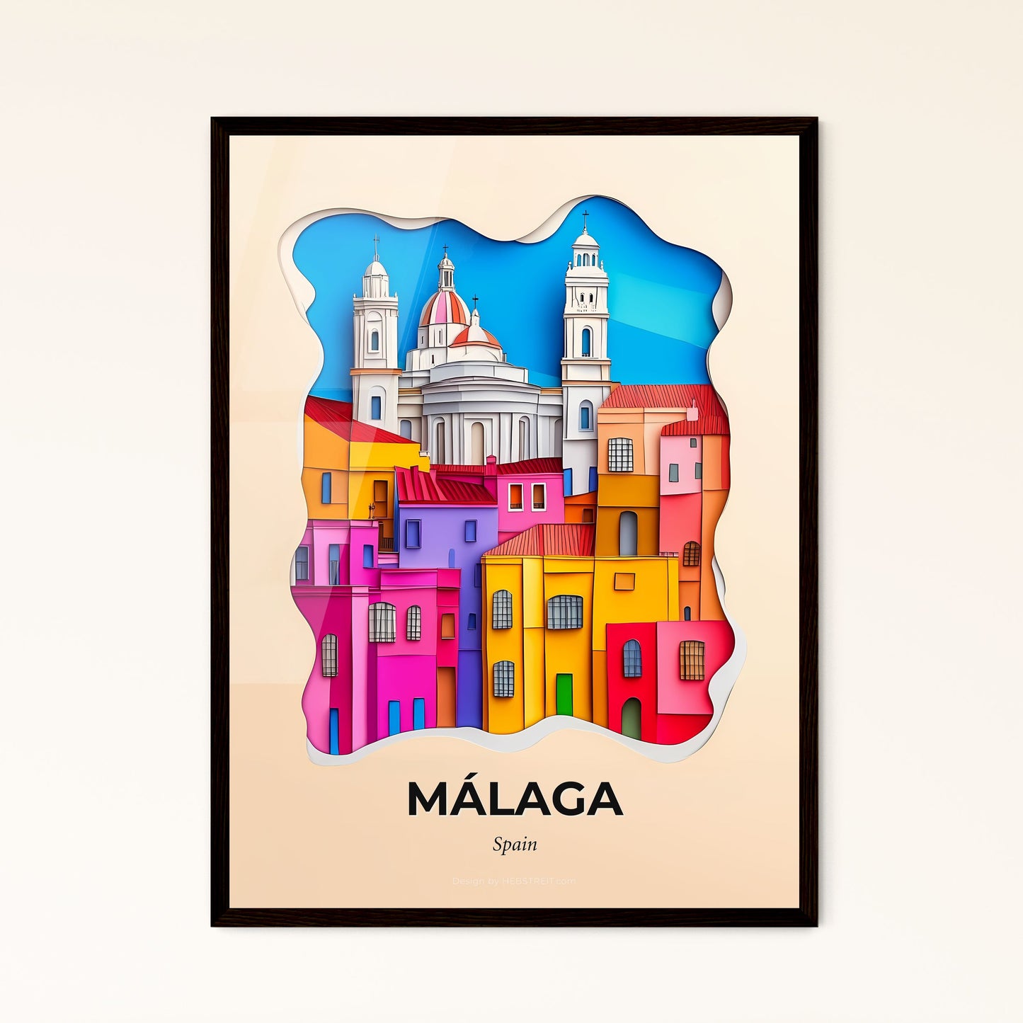 Vivid Málaga, Spain - a colorful city with a church in the background