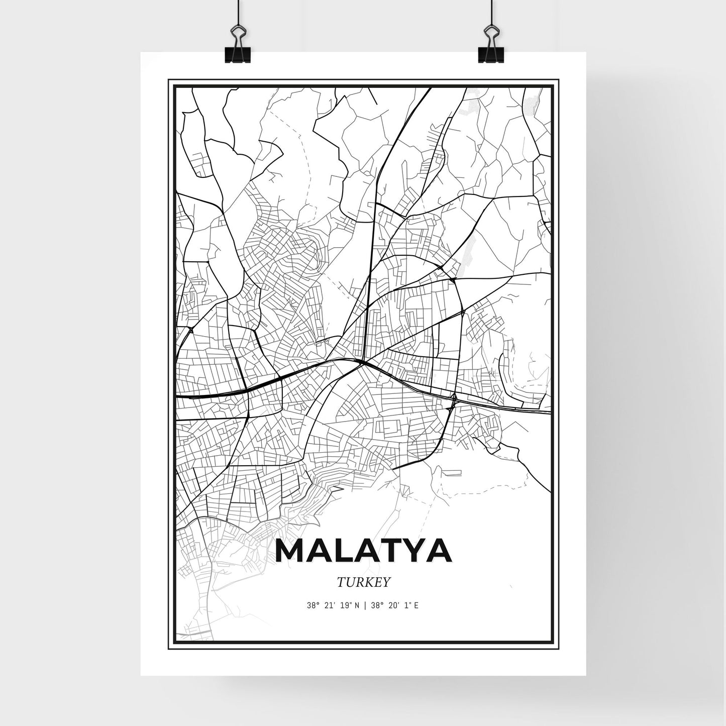 Malatya Turkey - Premium City Map Poster