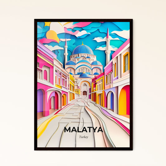 Vivid Malatya, Turkey - a colorful city with a blue dome and a train track