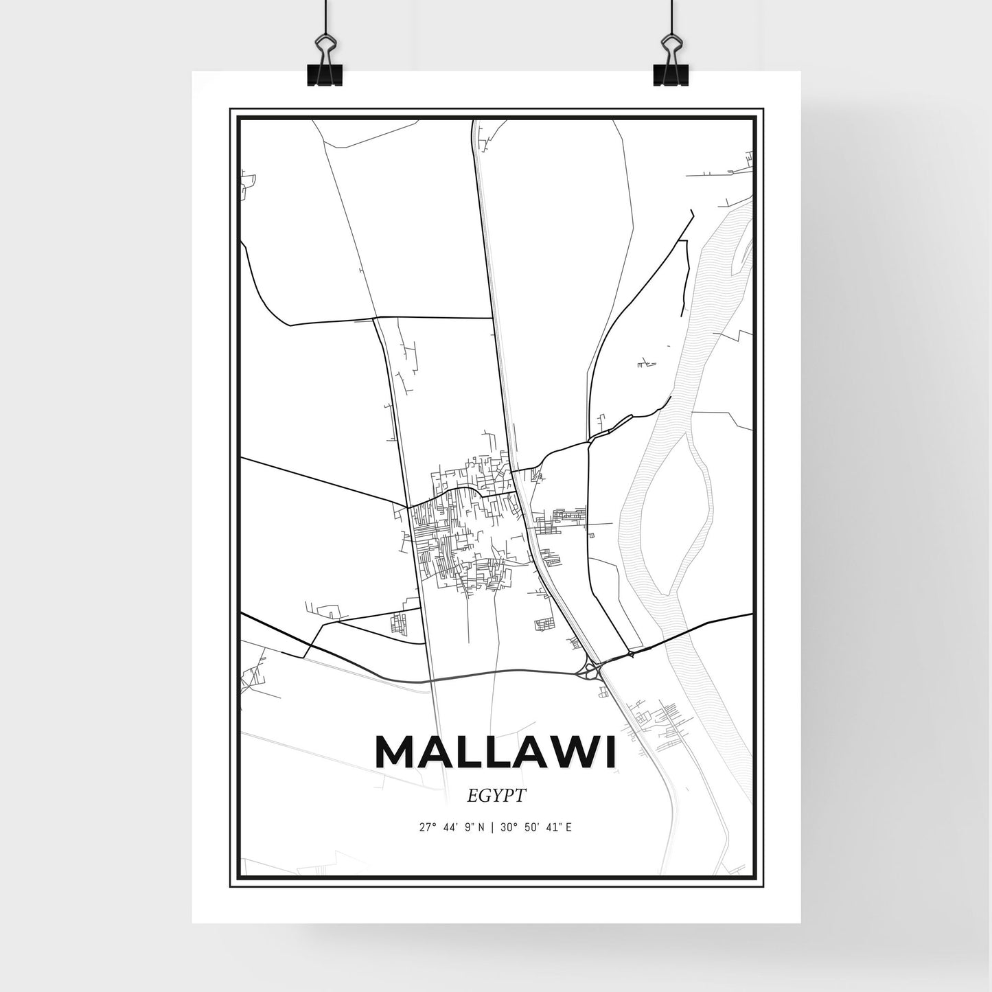 Mallawi Egypt - Premium City Map Poster