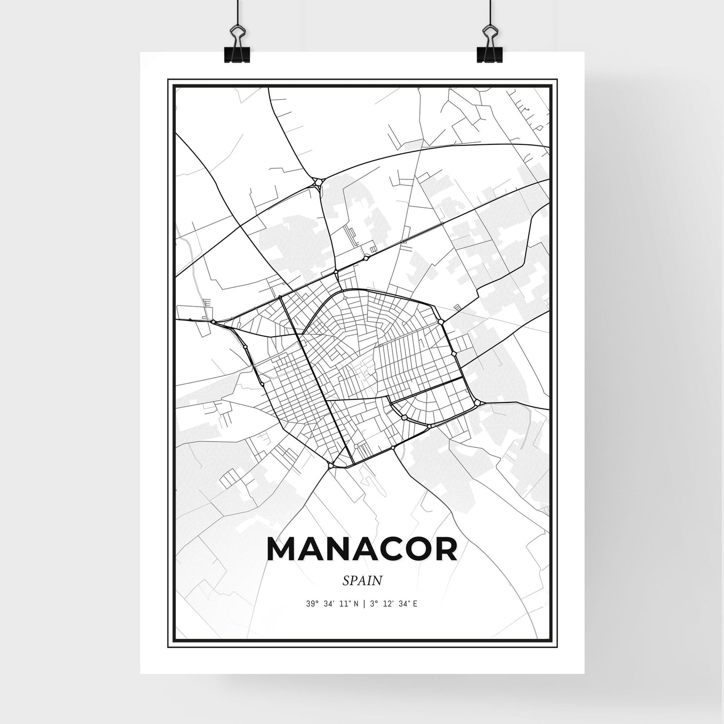 Manacor Spain - Premium City Map Poster