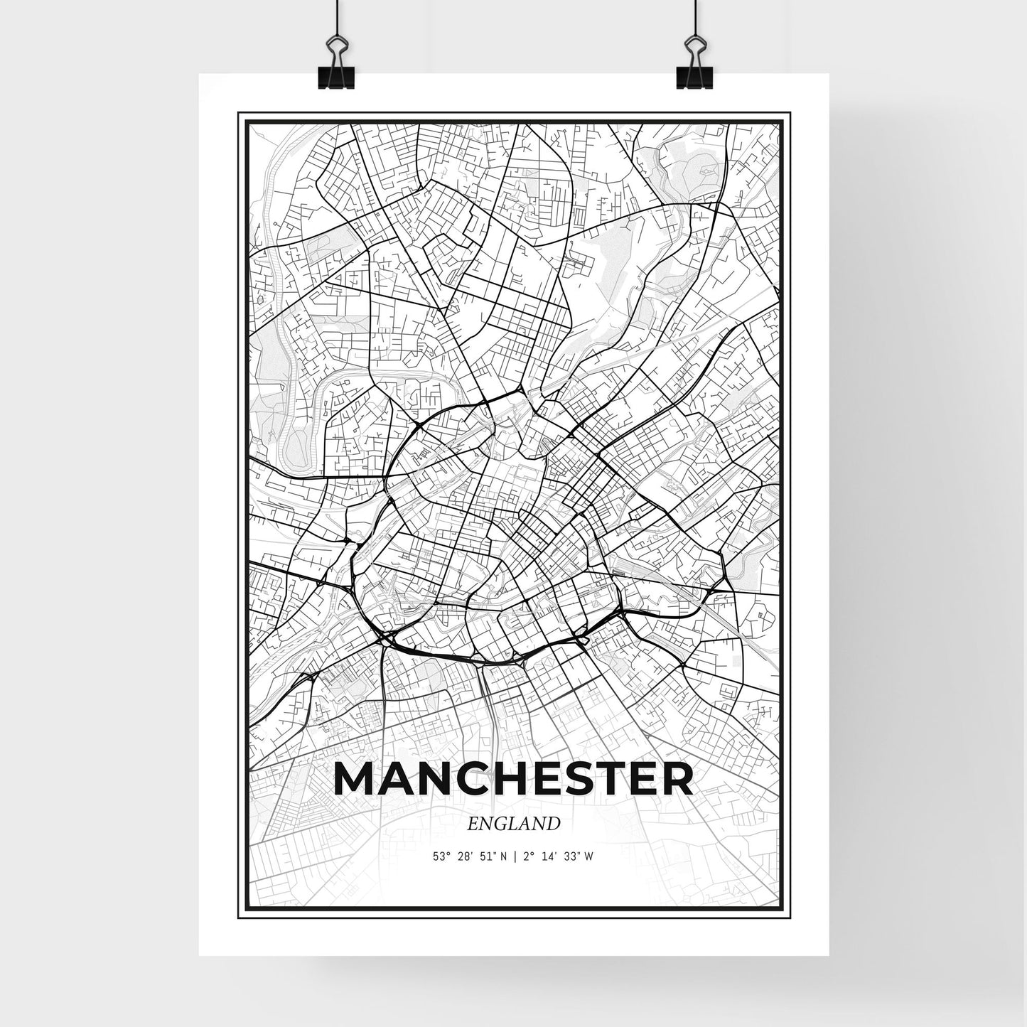 Manchester England - Premium City Map Poster