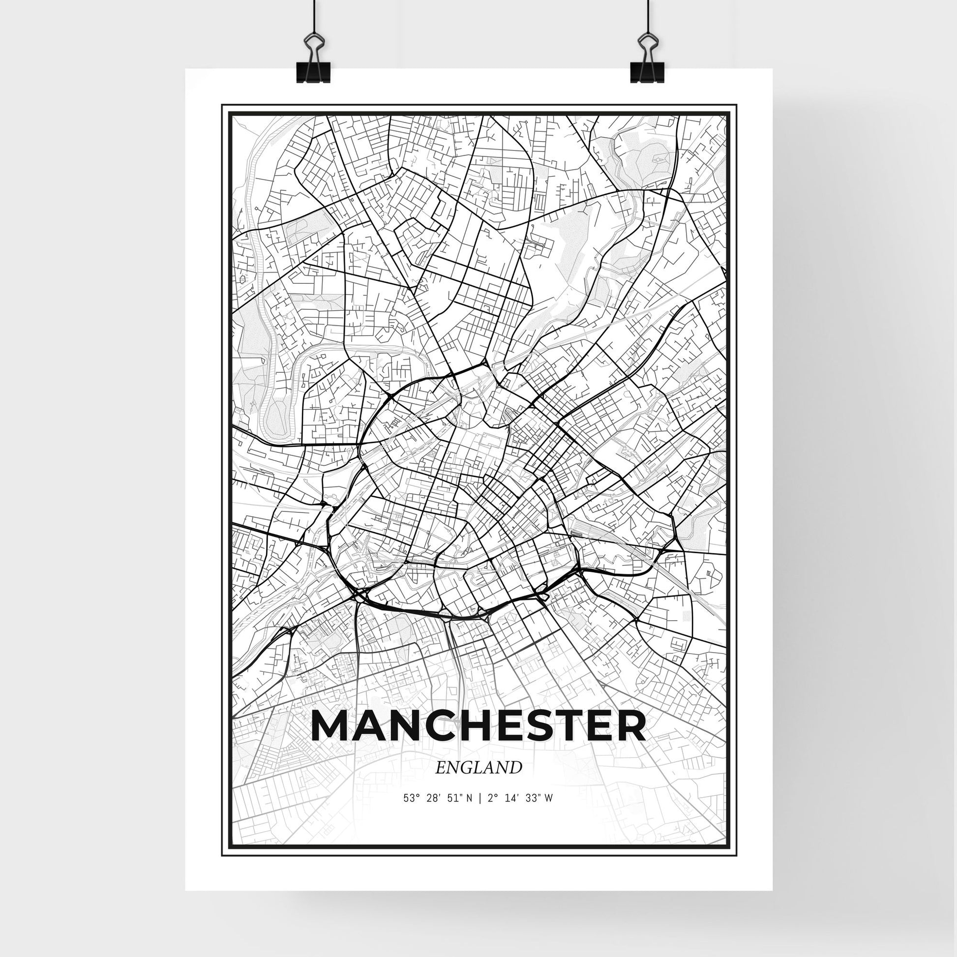 Manchester England - Premium City Map Poster