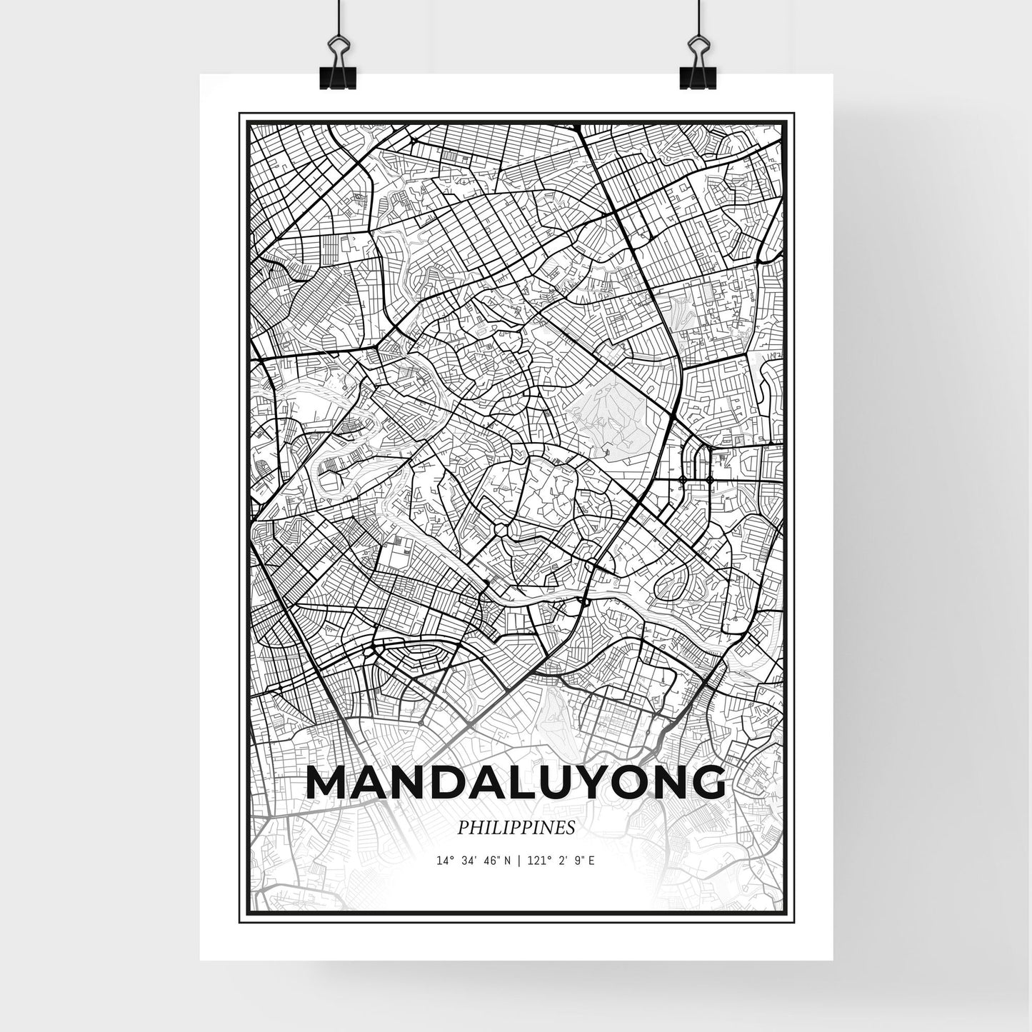 Mandaluyong Philippines - Premium City Map Poster