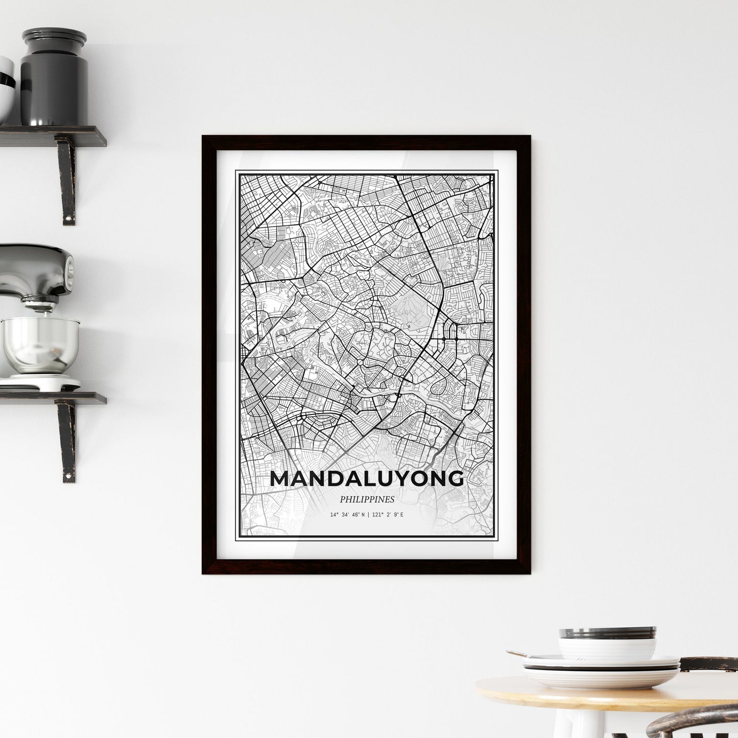 Mandaluyong Philippines - Minimal City Map