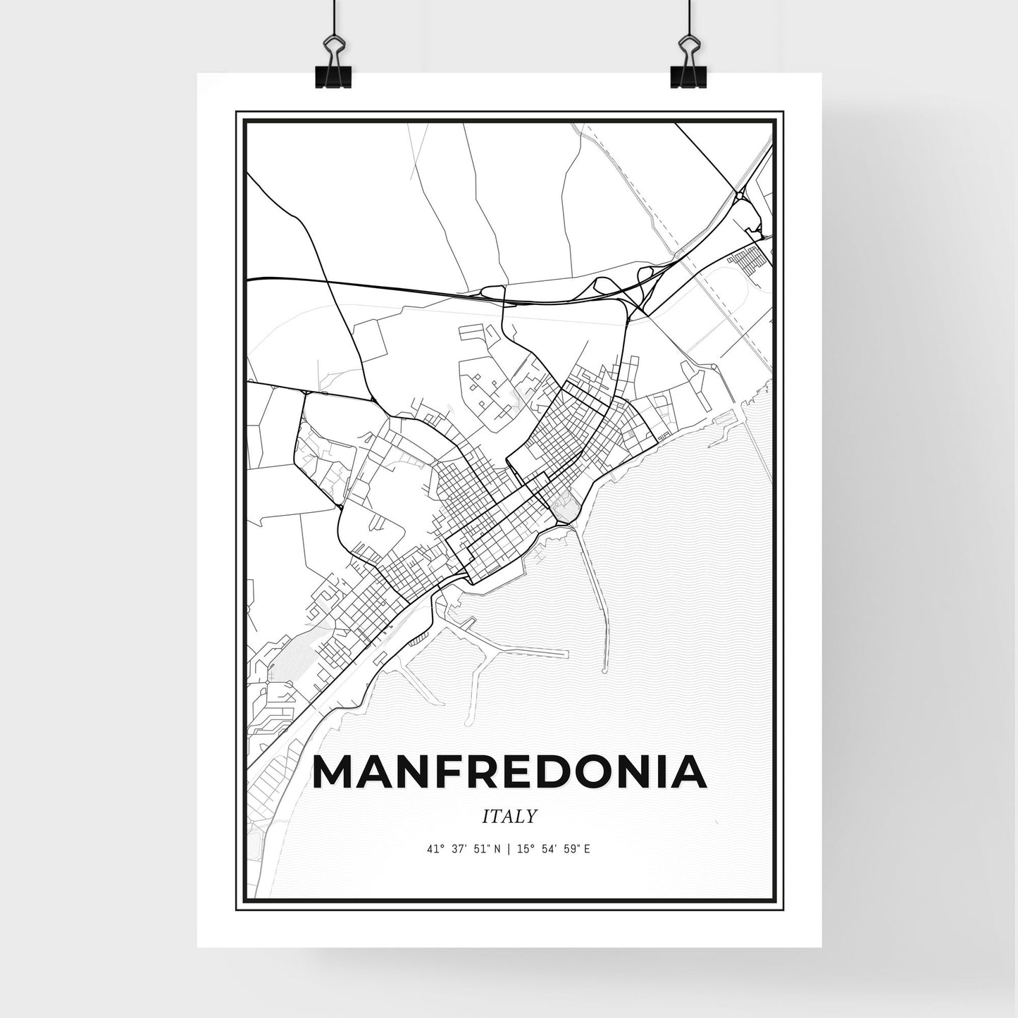 Manfredonia Italy - Premium City Map Poster