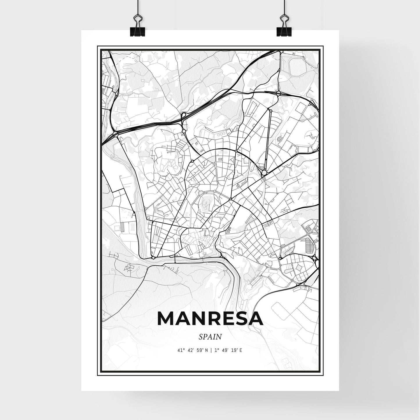 Manresa Spain - Premium City Map Poster