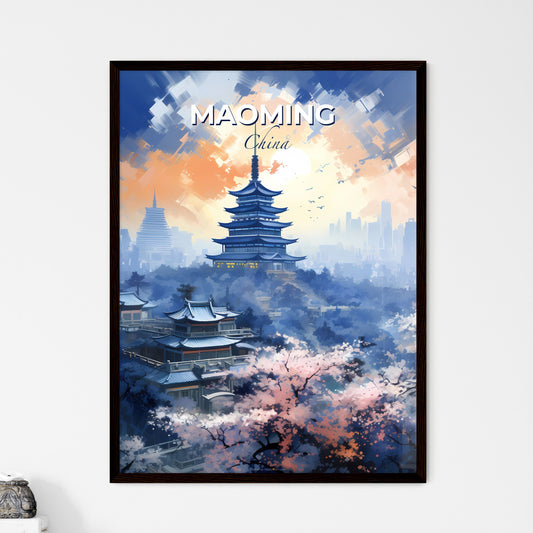 Maoming China Skyline City Art Painting Tower Building Canvas Print Default Title