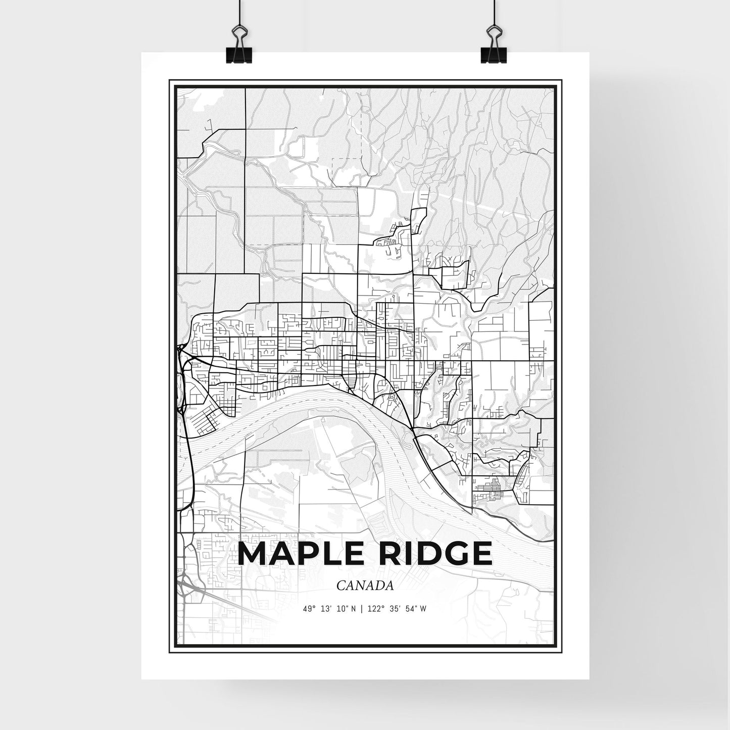 Maple Ridge Canada - Premium City Map Poster