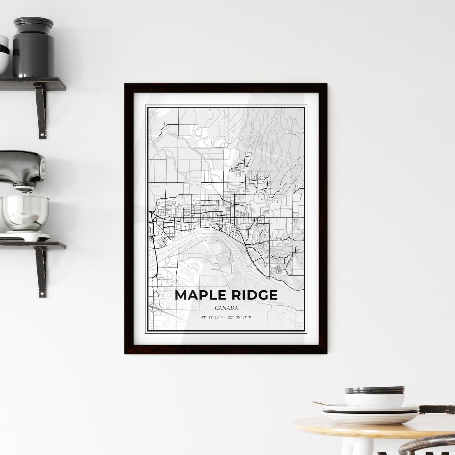 Maple Ridge Canada - Minimal City Map