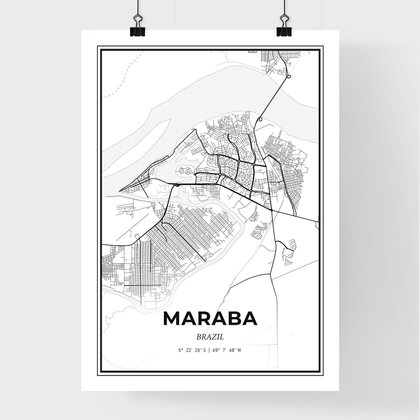 Maraba Brazil - Premium City Map Poster