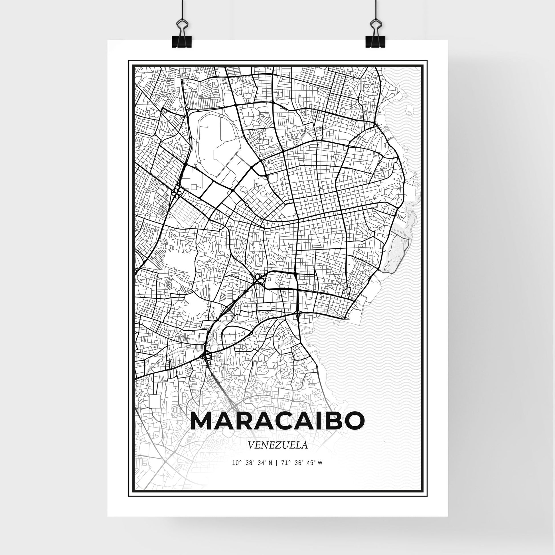 Maracaibo Venezuela - Premium City Map Poster