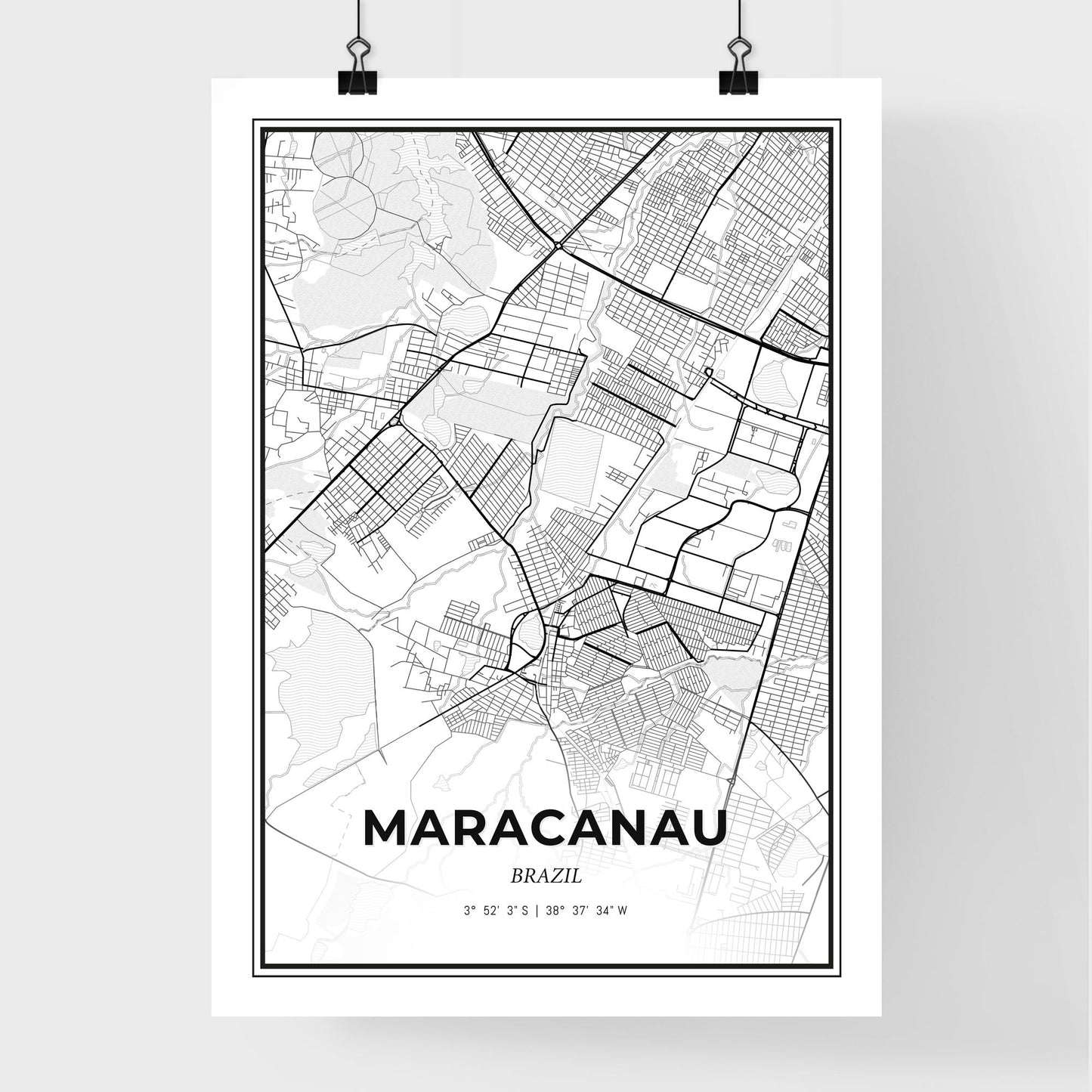 Maracanau Brazil - Premium City Map Poster