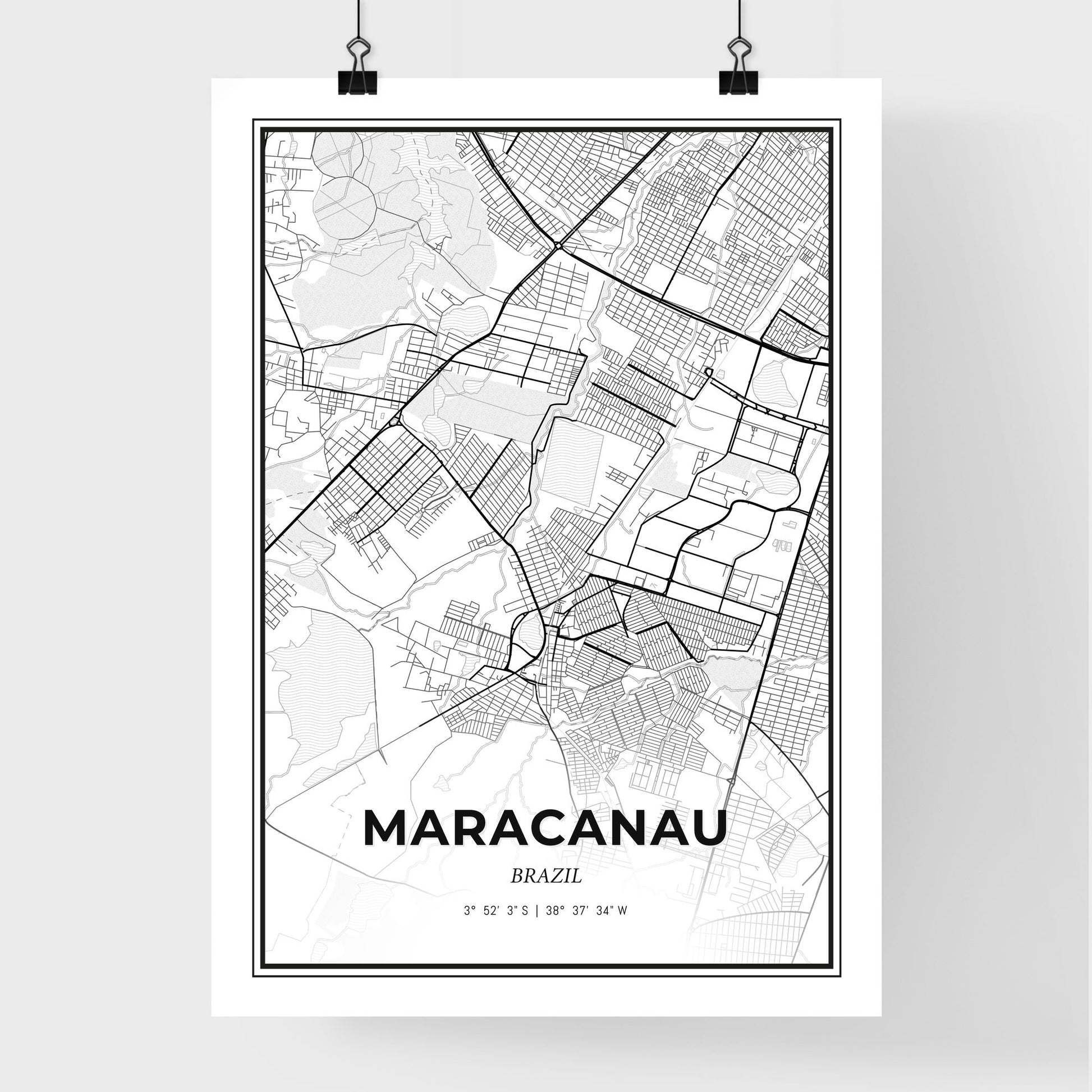 Maracanau Brazil - Premium City Map Poster