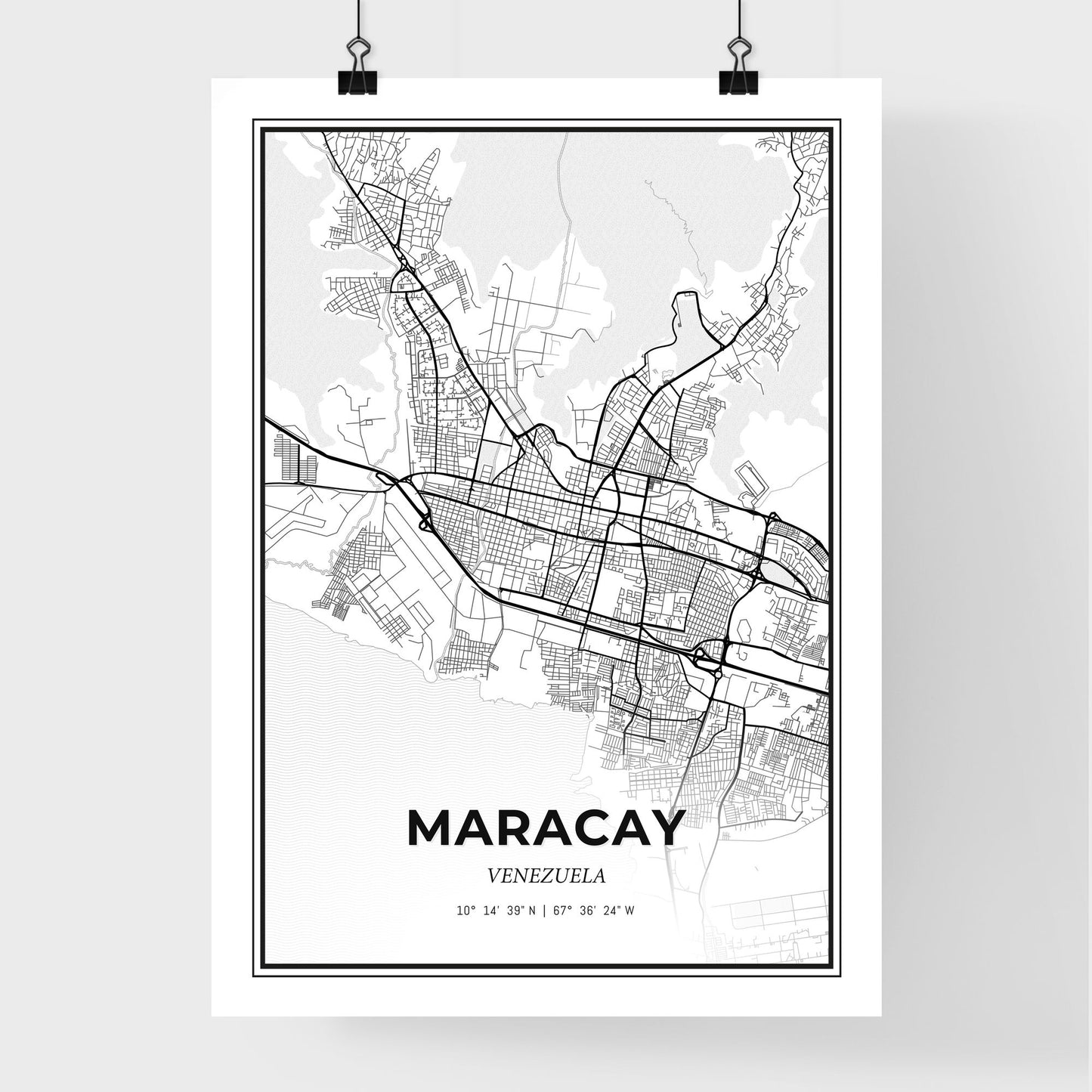 Maracay Venezuela - Premium City Map Poster