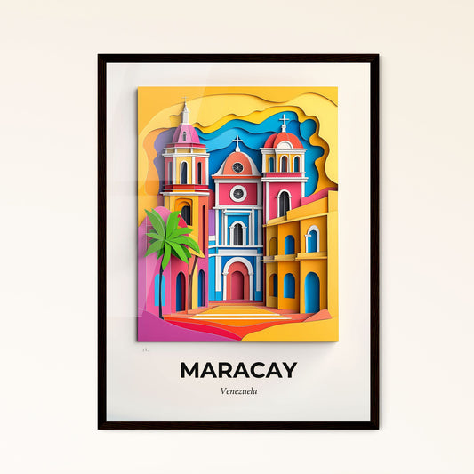 Vivid Maracay, Venezuela - a colorful city with a palm tree in the foreground