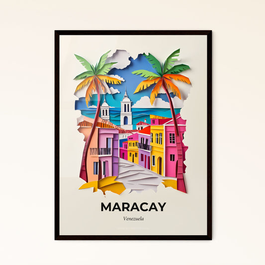 Vivid Maracay, Venezuela - a paper cut of a city with palm trees