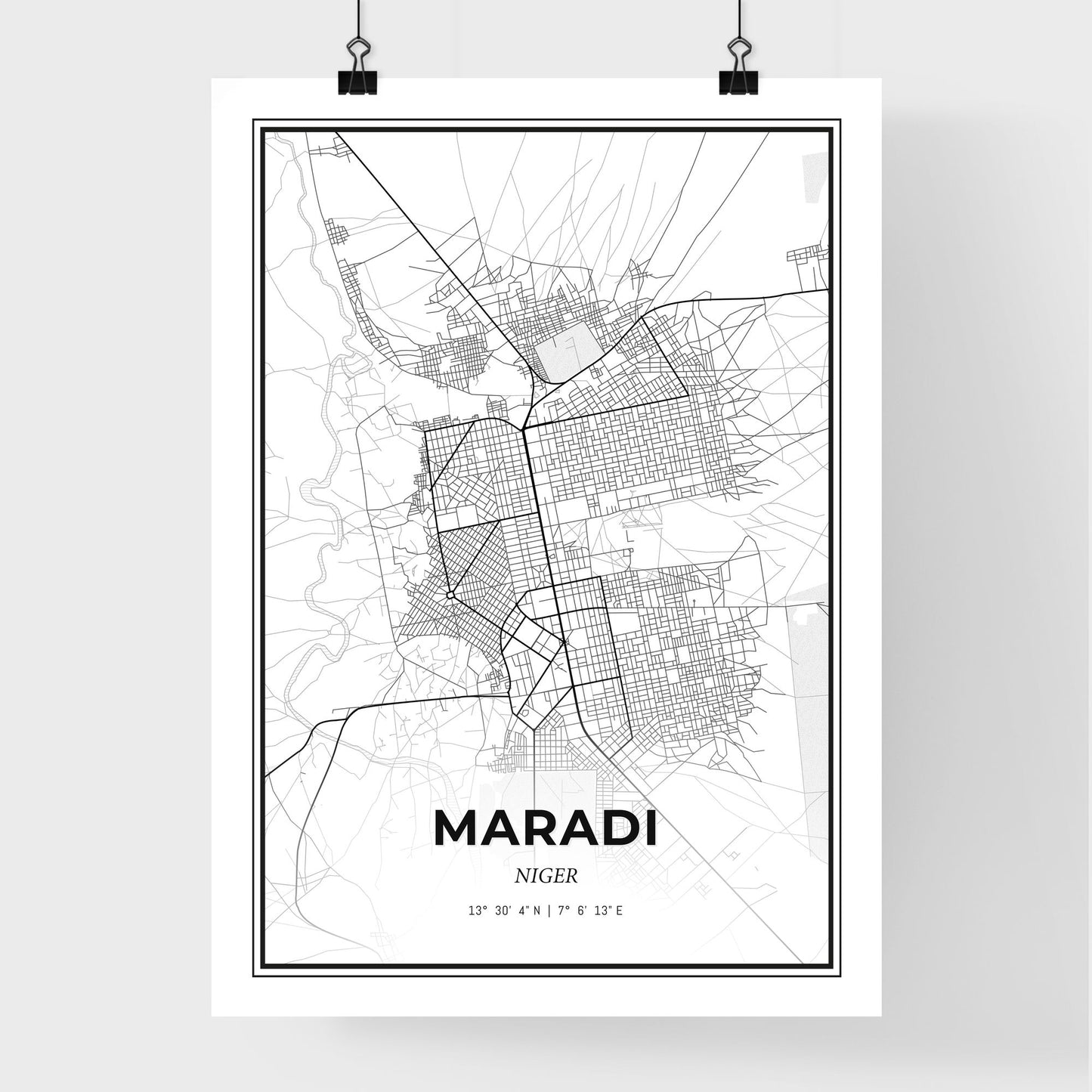 Maradi Niger - Premium City Map Poster