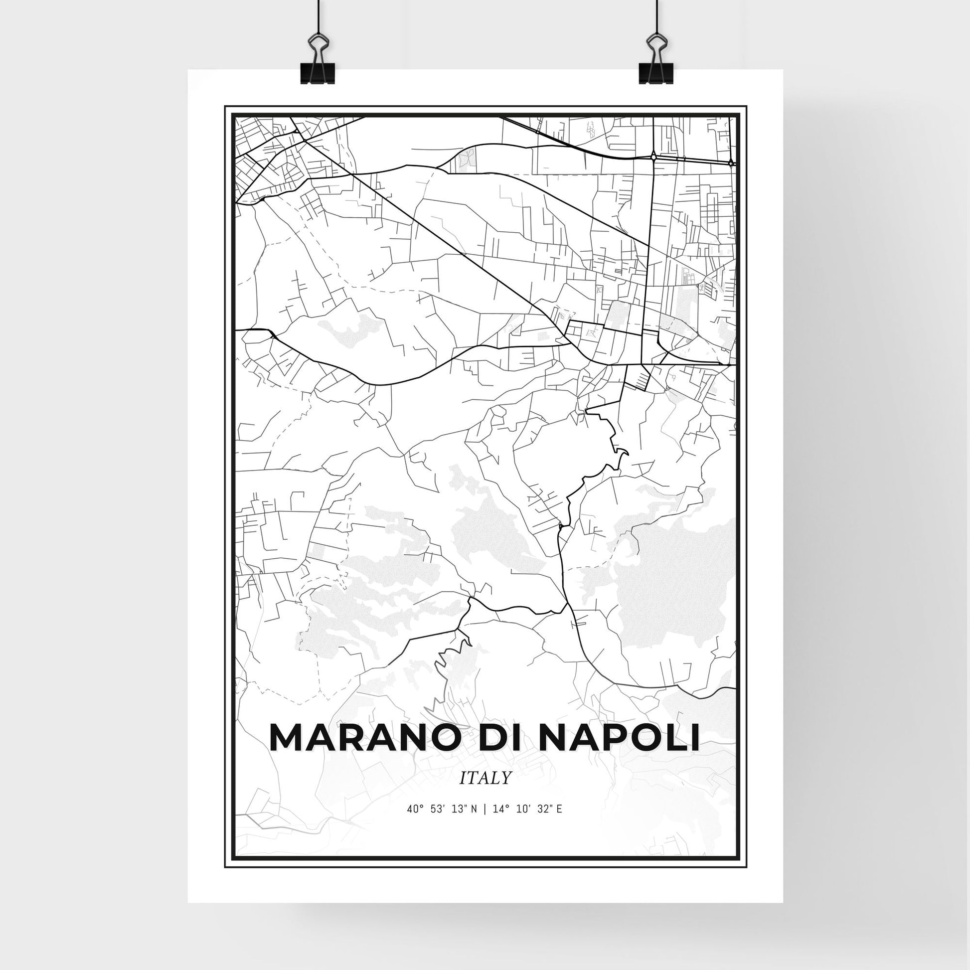 Marano di Napoli Italy - Premium City Map Poster