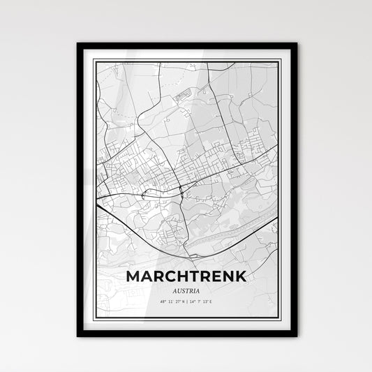 Marchtrenk Austria - Scandinavian Style City Map for Modern Home Decor