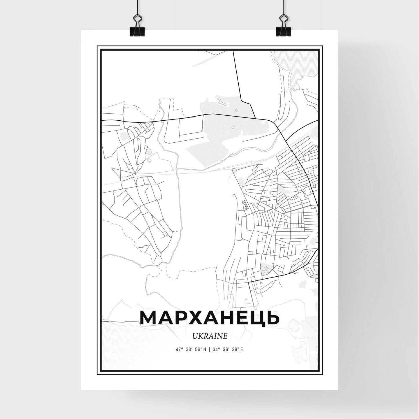 Marhanets Ukraine - Premium City Map Poster