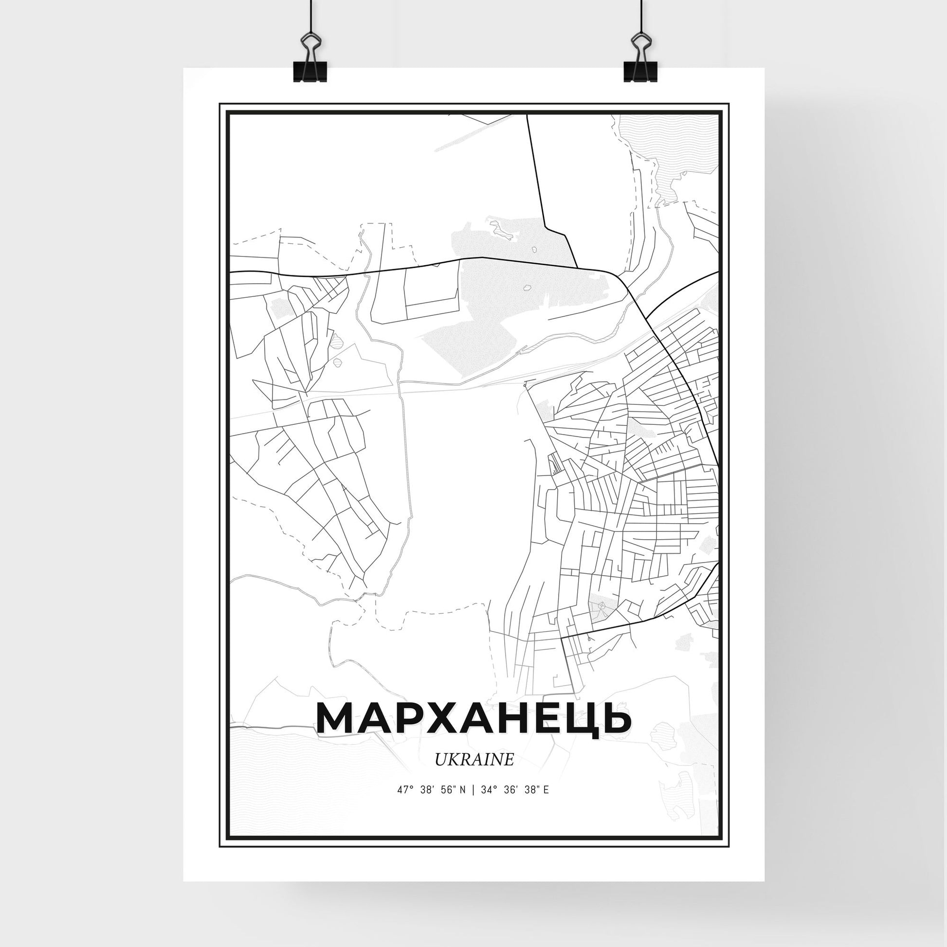 Marhanets Ukraine - Premium City Map Poster