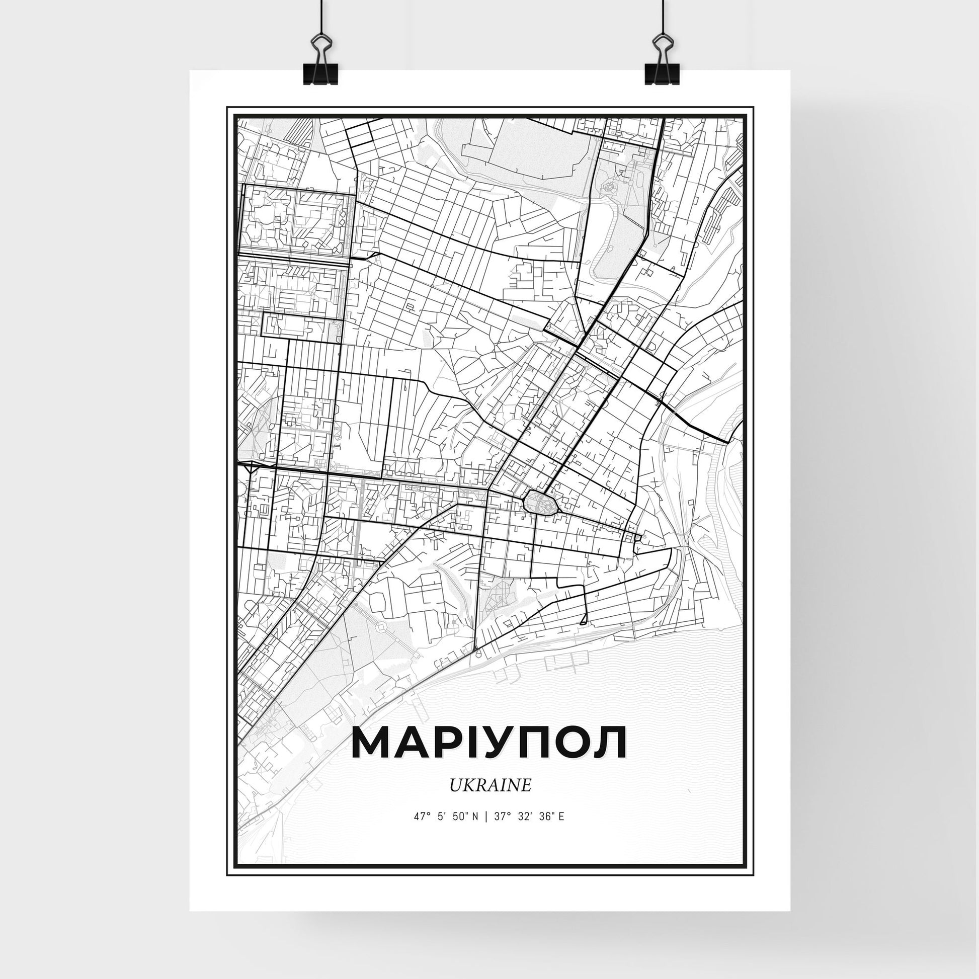 Mariupol Ukraine - Premium City Map Poster