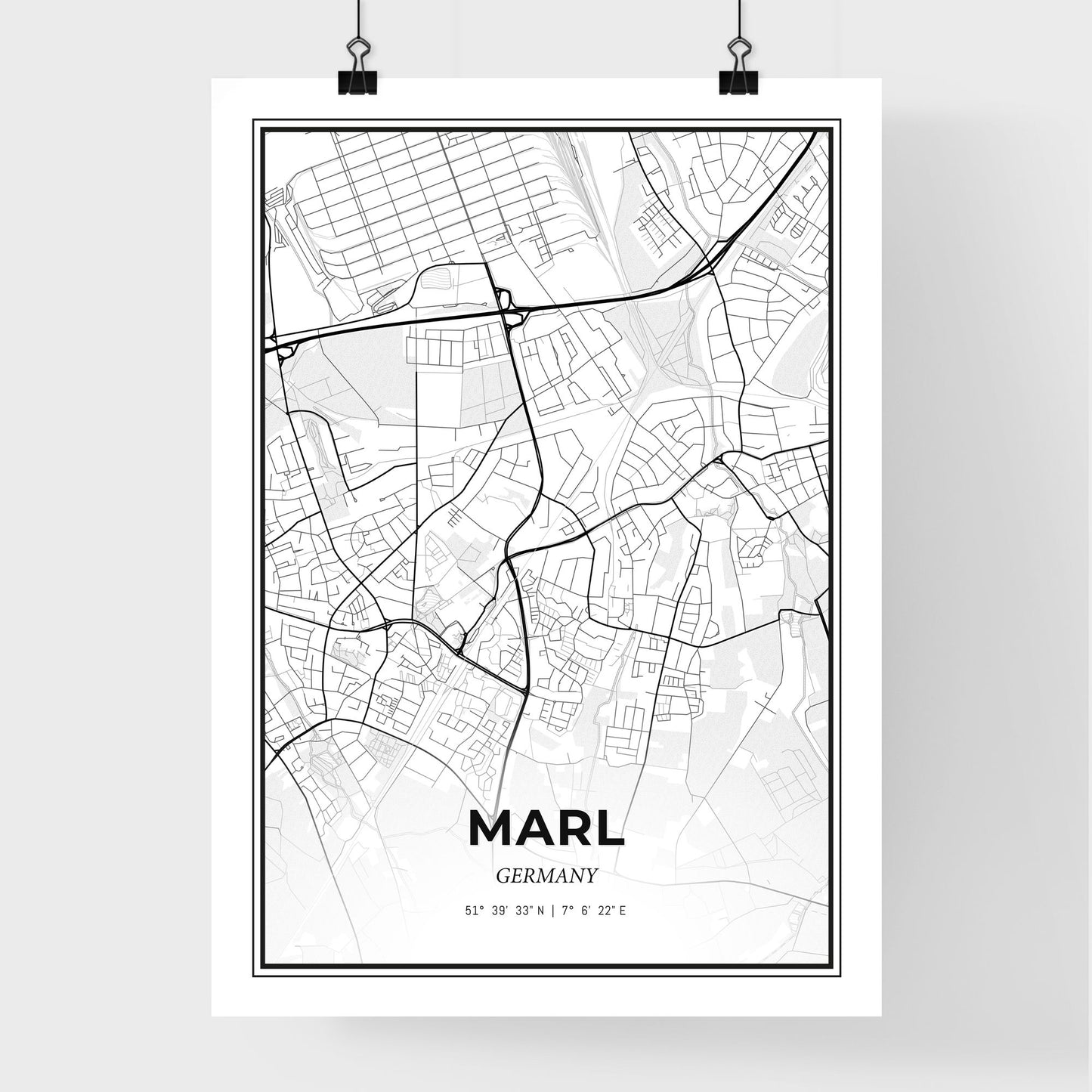 Marl Germany - Premium City Map Poster