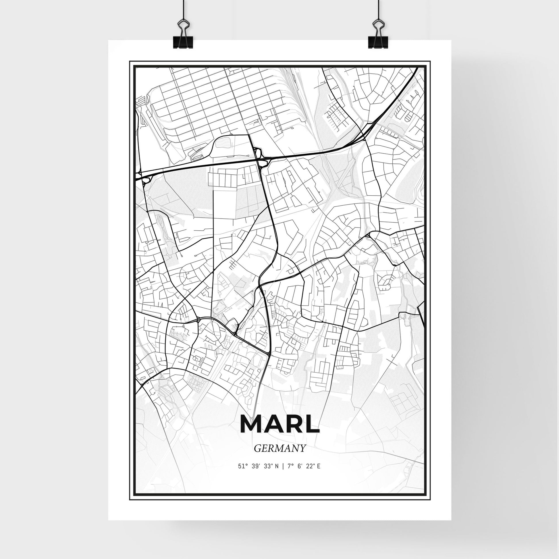 Marl Germany - Premium City Map Poster